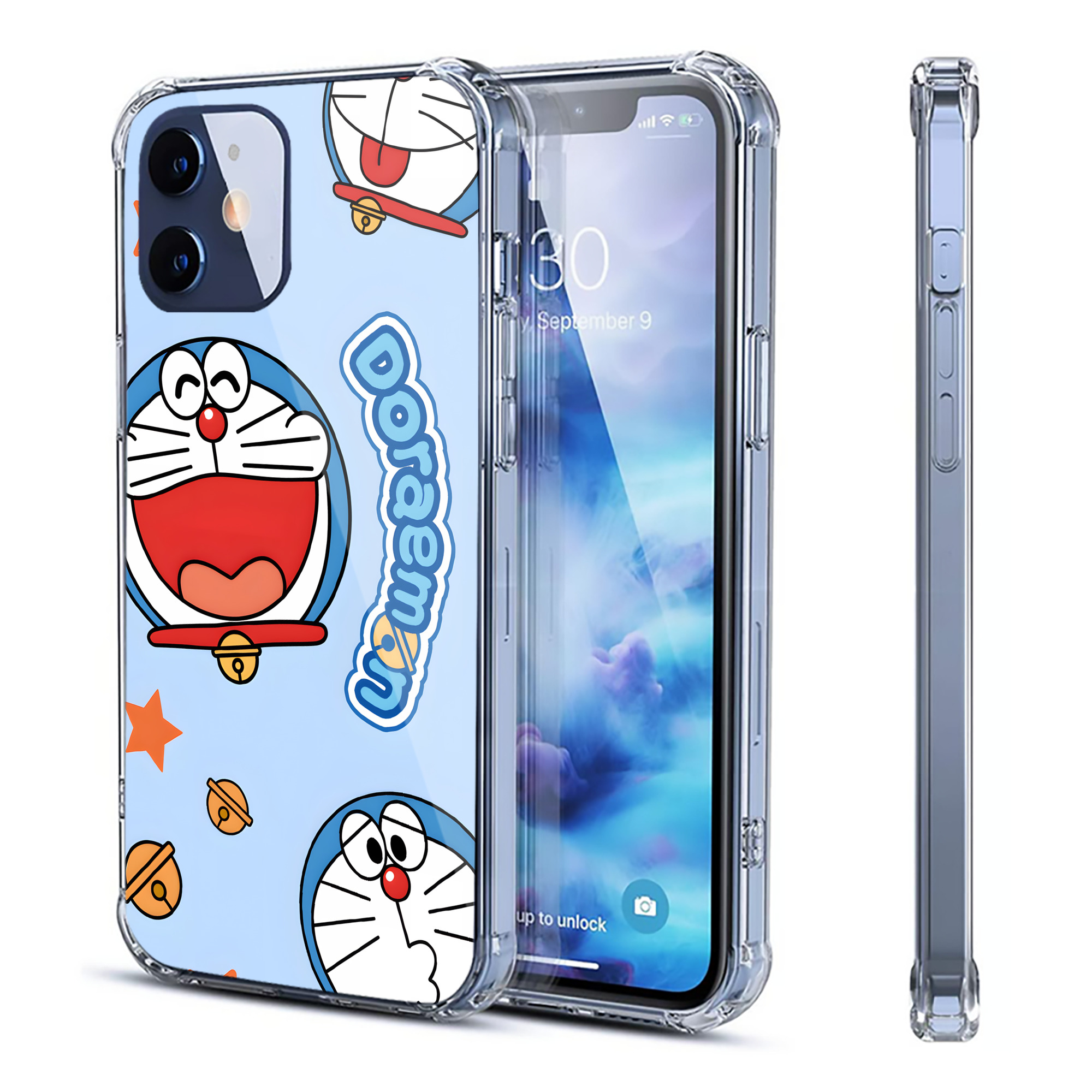 （画像用） ドラえもん Doraemon 【iPhone 12シリーズ対応】透明スマホケース（クリアソフトケース）